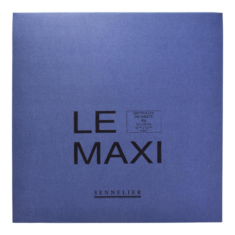 SENNELIER Maxi Block Drawing Pad, 12.5" x 12.5", White - Image 1